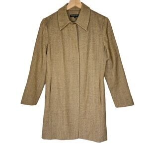 Shin Choi Herringbone Tan Spring Coat size 8